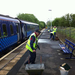 Tidying up at Railway Station