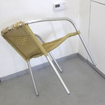 "Dialogos Part Three", Ermanno Cristini, "In order to watch", 2017, chair found on site, ph. Oldrich Sembera
