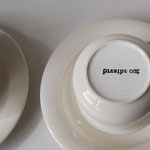 "Breath (Duet)", 2013, -detail- rubber stamping on cups, 20x12x10 cm