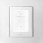 "Disegno del tempo nel tempo (Proust) - All'ombra delle fanciulle in fiore",  (detail), 2021-22, pencil on paper, ink jet print on paper, frame, 40x32 cm