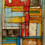 Segundo Misterio /Serie Portales Esotéricos / mixta sobre cartón reciclado 42x30 cms
