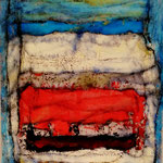  Quinto Misterio  /Serie Portales Esotéricos / mixta sobre cartón reciclado 42x30 cms