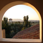 Vista de los silos desde la terraza.