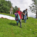 Ein Geschenk zum 70er: Paragleiten am Schoberstein, August 2009