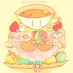 モクハツカさんがお誕生日にモクハツカさん宅のテア嬢を描いてくださりました！有難うございます!!リンクのモクハツカさんのHPも素敵です…！
