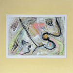 "SCENES OF MAUI~WATERFALL STUDIES"  no.1 (12x12) cold wax oil on paper mounted on 1"canvas $550