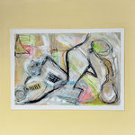 "SCENES OF MAUI~WATERFALL STUDIES"  no.4 (12x12) cold wax oil on paper mounted on 1"canvas $550