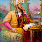 Portrait contemporain de Babur conservée au Musée Amir Temur de Tashkent (photo : M.Schvoerer, 2008)