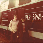R. Łabuda po prawej M.Kremis po prawej przy SP45-177 ok. 1985, ze zb. R.Łabudy