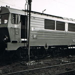 SU46-019 w ok. Węgliniec oczekuje na pociąg powrotny ok.1986r, ze zbiorów Eugeniusza Krysy