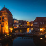 Wasserviertel mit Abtsmühle und Brausebrücke (Lüneburg)
