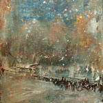 "W przedeDniu", akryl na płótnie 50 cm x 38 cm, 2019 r., ZAPYTAJ O CENĘ