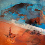 Outsider, 2013r., technika mieszana na płótnie 60x80 cm  / Outsider, 2013., Mixed media on canvas 60x80 cm, private collection