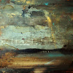 Poranek powulkaniczny, akryl na płótnie 28 x 34 cm, 2016 r., 5 500 PLN