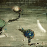 The Materialists, technika własna na płótnie, 50x70 cm , 2013r. /  The Materialists, mixed media on canvas, 50x70 cm, 2013.
