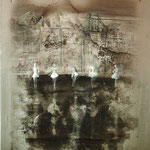 Kodak w Opera Garnier, 2015r., technika własna na płótnie 55 x 46 cm, KOLEKCJA PRYWATNA