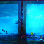 GALIMATIAS 2089, akryl na płótnie  100 x 70 cm, 2014 r., SPRZEDANY - KOLEKCJA PRYWATNA