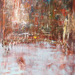 "Metanoia", technika własna na płónie 90 cm x 60 cm, 2019 r., ZAPYTAJ O CENĘ