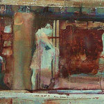  Klisza-Plate, 2012 r. technika mieszana na płótnie 40 x 100cm, SPRZEDANY - KOLEKCJA PRYWATNA
