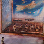 Inkubator towarzyski, 2013 r., technika mieszana na płótnie 60 x 90 cm, SPRZEDANY - KOLEKCJA PRYWATNA