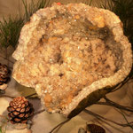 Geode quartz calcite barytine