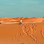 Dunes dorées de l'Amatlich dans le désert Saharien