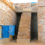 Escalier en pierre à Chinguetti en Mauritanie