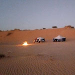 Campement dans le désert Mauritanien