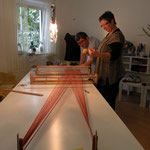 Sommer 2011 - Vorbereitungen für´s Schal weben
