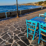 Abendessen in der Taverna Blue. 