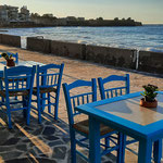 Abendessen in der Taverna Blue. 