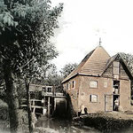 Alte Wassermühle. Foto von Franz Becks. Eine Bearbeitung von der Postkarte.