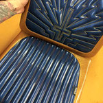 re-upholstered chair for Chiko´s Pin striping