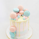 GenderReveal Cake, DripCake, Macaron Drip Cake, Genderreveal Cake Den Bosch