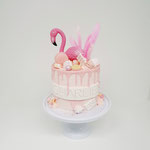 Pink Flamingo Cake, Charlie 1 jaar, Taart Den Bosch