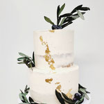Olive and Leafgold SemiNaked WeddingCake, Bruidstaart Den Bosch, WeddingCake Den Bosch