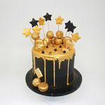 Black and Gold Cake, Altagracia 32 jaar, Taart Den Bosch