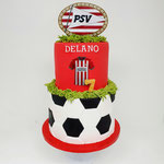 PSV taart voor 2 broertjes, Delano 7 jaar, Taart Den Bosch