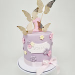 Butterfly and Flowers Cake, Sofia 1 jaar, Taart Den Bosch