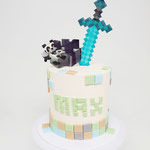 Minecraft in pastel, Max 6 jaar, Taart Den Bosch