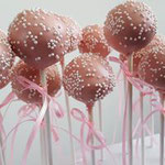 Cakepops Pink with white sprinkles, Cakepops den Bosch