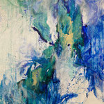 Blau-Grünes Bild, 2014 in der RESULTATE-Ausstellung 2015