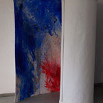 Rot-Blaues Bild, 2015, Acryl auf Papier, ca. 2,10 x 3,00 m