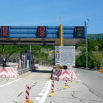 La sortie du pont de l'ile de Krk, passage gratuit dans ce sens.