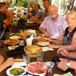 Parc de Krka, l'équipe des Français au complet pendant le repas
