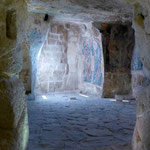 Matera intérieur d'une église troglodyte