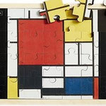 Pa8 P. Mondriaan - Compositie in rood, geel, blauw en zwart  