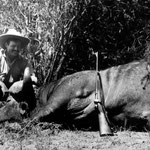 Ernest Hemingway durante un Safari in Africa (1926). 