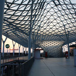 Fiera Rho, Milan Fairgrounds at night.