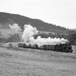 Im Oktober 1998 absolvierte 94 1538 auf der Westeifelbahn ihre erste Fahrten unter Regie des Eifelbahn e.V., aufgenommen bei Müllenborn